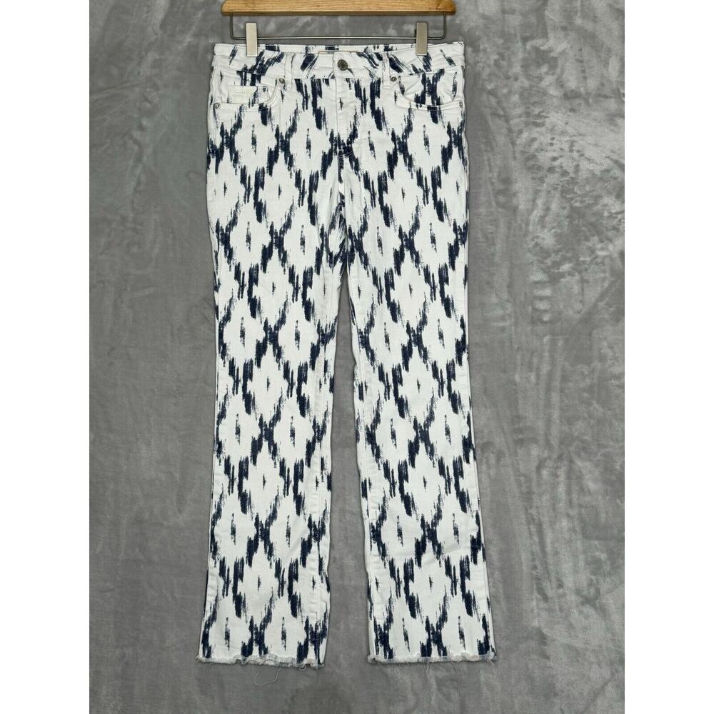 Free People Jeans Indigo Skies Crop Skinny Soft Blue Womens 26 Raw Hem Festival